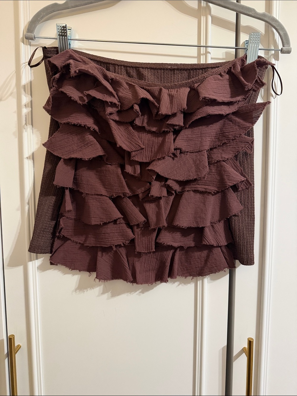 Zara Ruffled Strapless Top